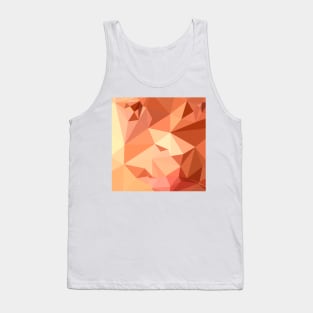 Tango Orange Abstract Low Polygon Background Tank Top